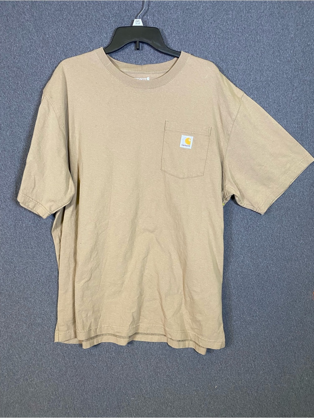 Carhartt Men’s Short Sleeve Pocket Tee in Light Brown